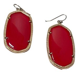 Kendra Scott Danielle Earrings in Red & Gold